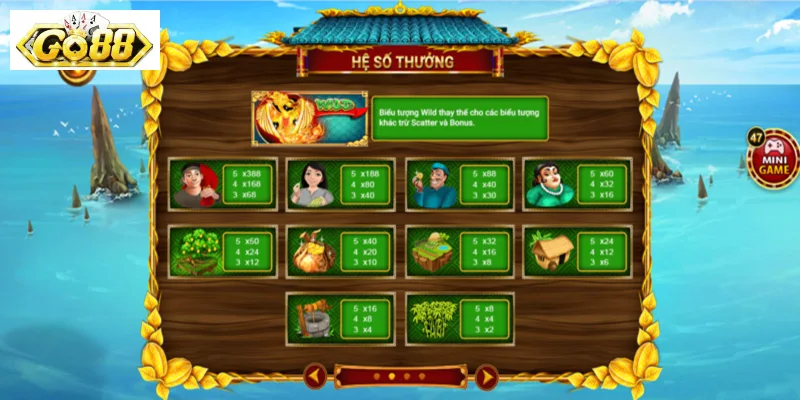 Hệ số thưởng cao cùng tỷ lệ trúng lớn là điểm hấp dẫn của sảnh Ăn khế trả vàng.